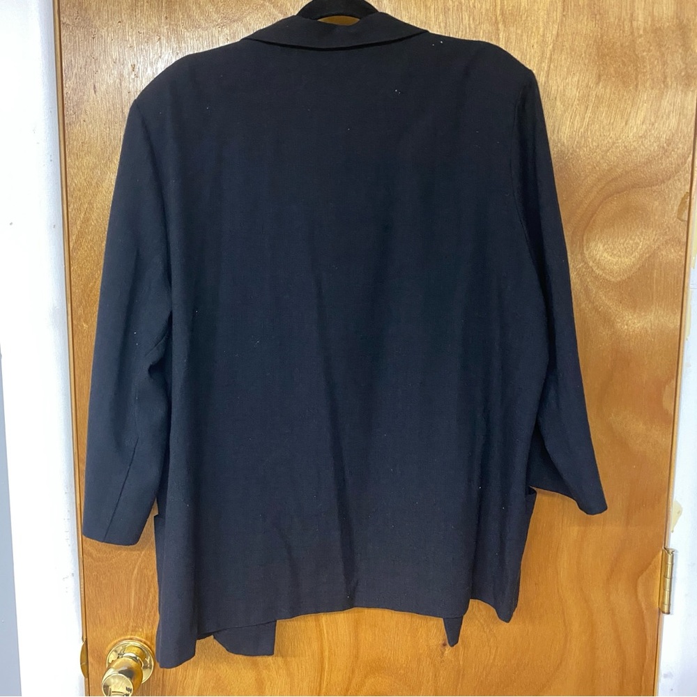 Vintage Aparenza Blazer Jacket Black w/ Pockets Office Simple Minimalist Staple - Picture 11 of 11